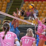 Raquel Lazaro of Beziers Volley is in action during day 3 of the CEV Volleyball Challenge Cup 2025 Women - Prequalification Round WEVZA CUP between Bezier VB and CV Kiele Socuellamos at the Palazzetto dello Sport in Rome, Italy, on September 20, 2024. (Ph