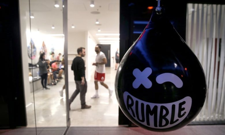 A water-filled punching bag hangs from the private studio at the Rumble boxing gym in the Financial District in San Francisco, Calif. on Tuesday, Dec. 18, 2018. (Photo By Paul Chinn/The San Francisco Chronicle via Getty Images)