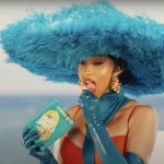 Cardi B eating smart sweets gummies in "Bongos" music video