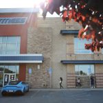 People outside the 24 Hour Fitness/Redwood City Super Sport in Redwood City, Calif